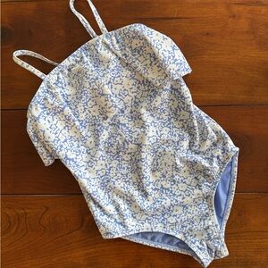 Raisins Blue and White One Piece Swimsuit